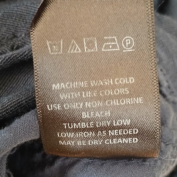 Anthropologie Holding Horses Oversized Button Up Semi Sheer Tunic Navy Large - Picture 7 of 8